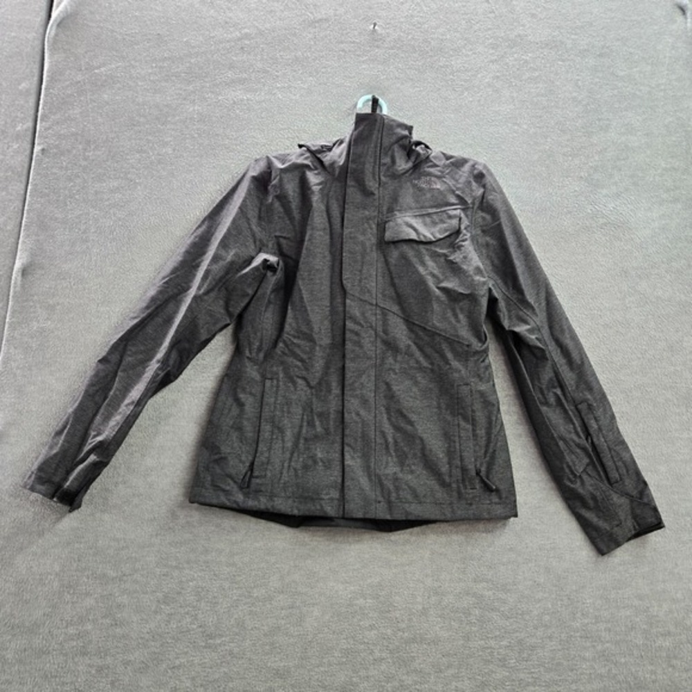 The North Face Women Jacket Small Gray Windbreaker Full Zip Hoodie Mesh Pockets